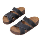Casual Thick Bottom Platform Sandals Women's Summer Fashion Cross Strap Flat