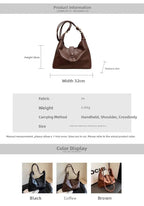 Casual Women's Shoulder Bag Buckle Closure Zipper Medium Solid Handbags