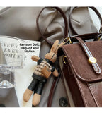 Casual Women's Backpacks Mini Flap Argyle Diamond Minimal Pu Leather Bags