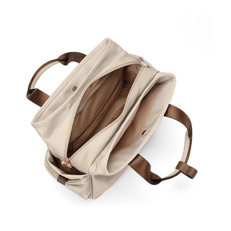 Top Handle Nylon Shoulder Bag Women's Casual Zipper Medium Crossbody