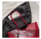 Women's Large Tote Handbags Casual Wave Pu Leather Shoulder Bags