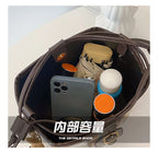 Women's Bucket Crossbody Bag Mini Drwastring Woven Plaid Pu leather Handbags