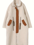 Sherpa Fur Coat Women Plus Size Drawstring Waist Zip Up Turtleneck Outwear 5a335eb9-df6a-4962-bddf-3273c0ec8bb0-Max Trendsi