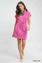 Umgee Dolman Sleeve Zip Detail Dress