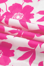 Women's Blouse Floral Print Hot Pink Short Sleeve Casual Top 5ac24e48-9cd8-4935-b00d-c1dc05e2aeec-Max-Origin Trendsi