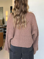 Women's Sweater Openwork Knit Oversized Batwing Long Sleeve 5ac5bdce-a939-4f65-94f5-2b3336e98d5b-Max-Origin Trendsi