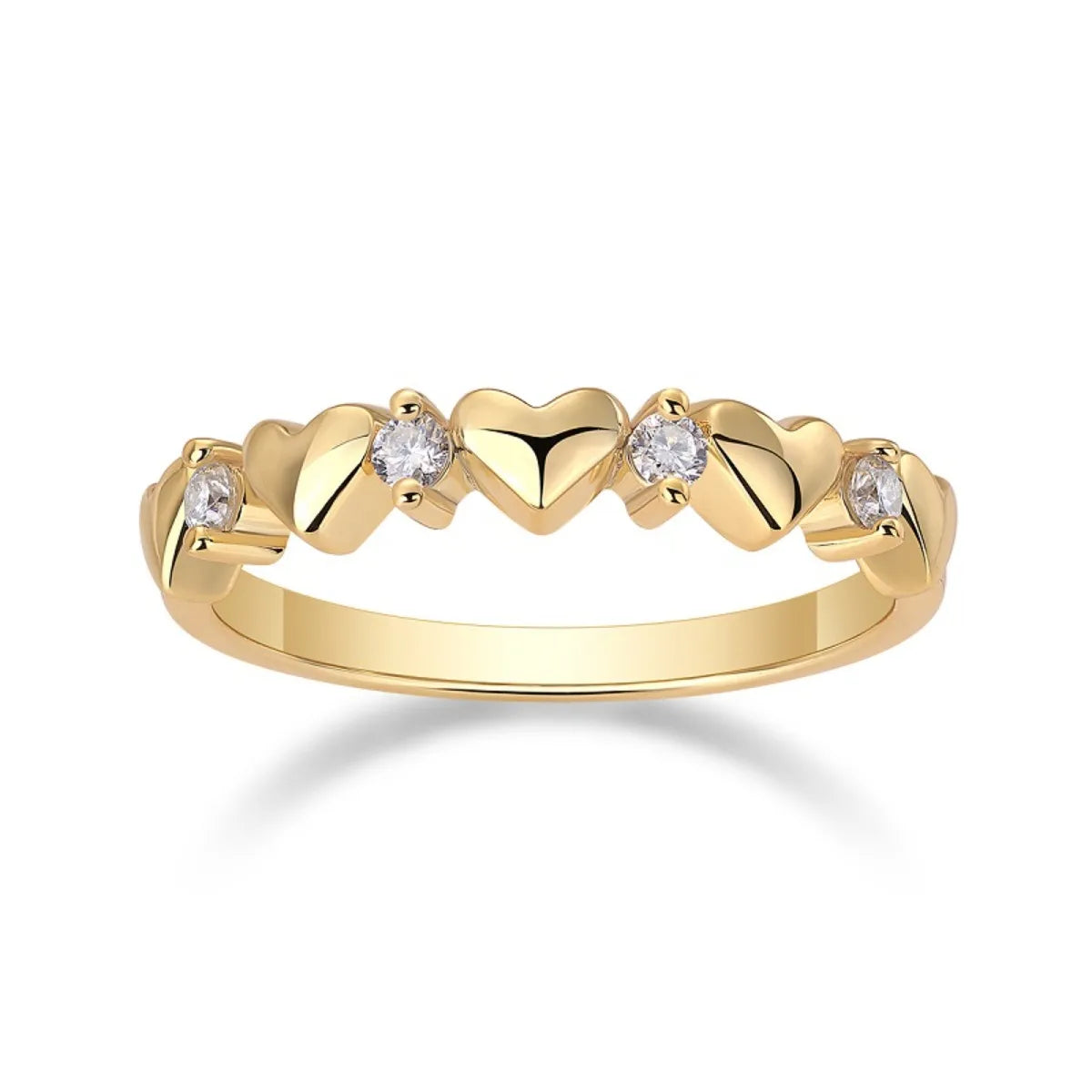 18K Gold-Plated Heart Ring Golden 925 Sterling Silver Moissanite Stone 5adc2d00-caa2-49b8-bfbc-d66133e5710a-Max-Origin Trendsi