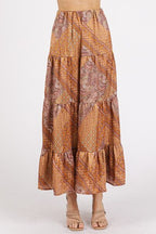 Mittoshop Maxi Satin Skirt Paisley Print Hazelnut Patchwork Ruffled Hazelnut 5af11fc3-94e6-4e6a-a5d9-825b791ce86c-Min Trendsi