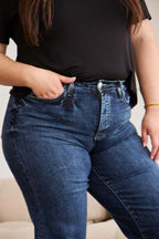 Plus Size Tummy Control High Waist Raw Hem Jeans Denim Pants 5af66b58-b4bb-4dce-ab97-516462bebd88-Max Trendsi