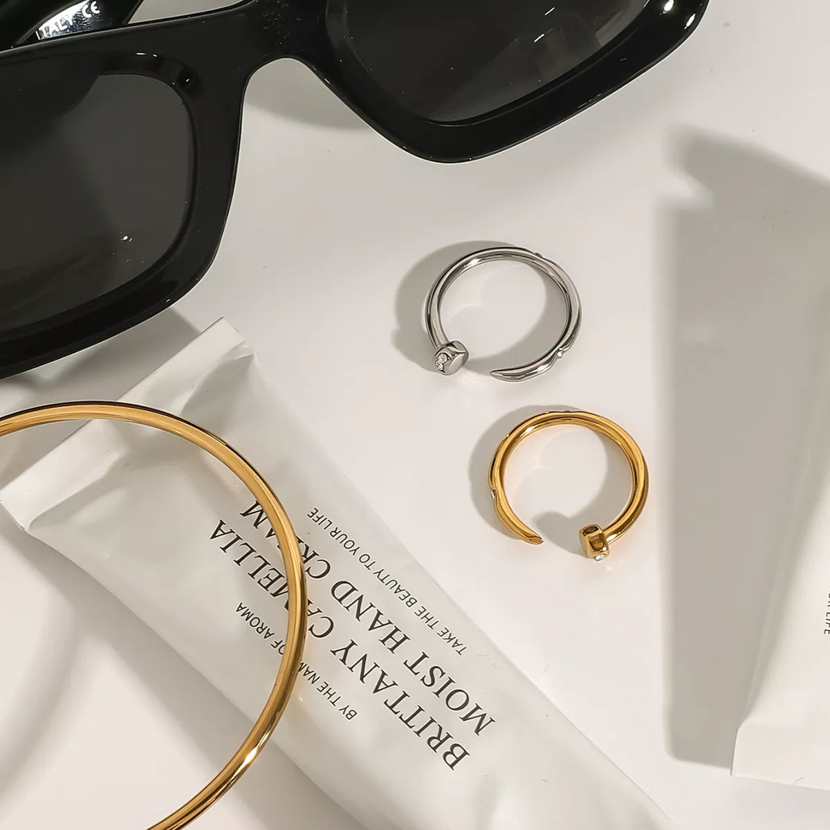 Open Ring 18K Gold-Plated Zircon Stainless Steel Women's Jewelry 5b22a0f3-d898-48cd-b30f-70948e107a5e-Max-Origin Trendsi