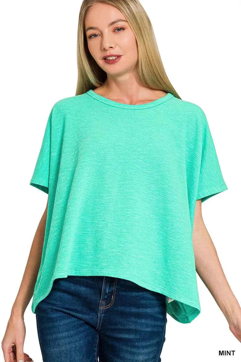 Zenana Cotton Slub Oversized Tee