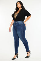 Kancan US Skinny Jeans High Rise Ankle Washed Raw Hem Denim Pants 5b798172-b63f-4761-b7b1-301d41bc8c17-Max Trendsi