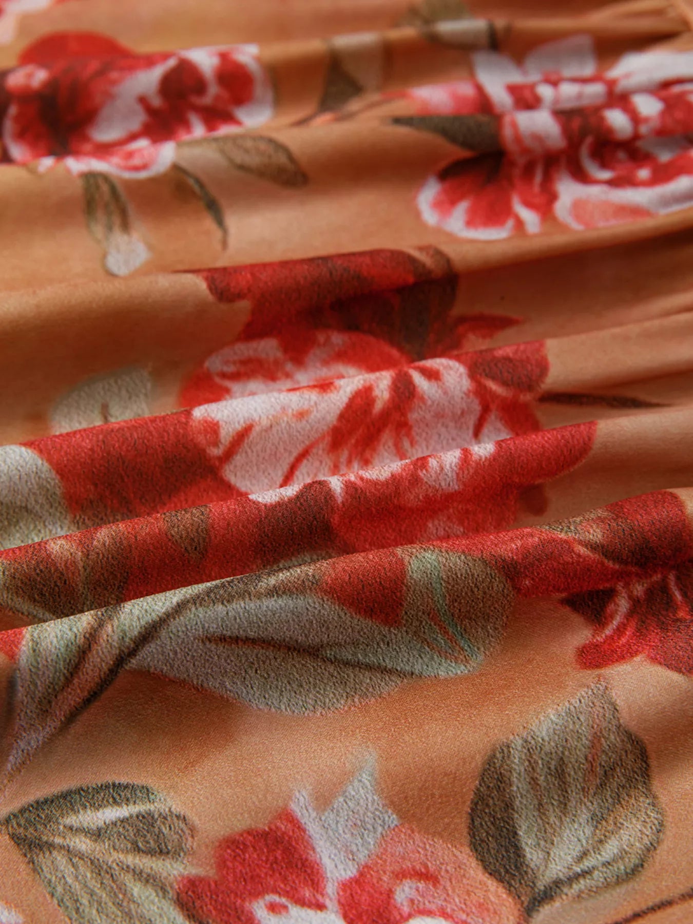 Ruffle Mini Dress Floral Print Half Button Flounce Long Sleeve 5be4fec3f22445ccb3d154e1fcf8b76e-Max-Origin Trendsi