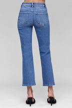 RISEN Women's Jeans High Rise Crop Straight Tummy Control Medium Wash Denim 5bf4ba03-51b8-40e2-8566-1186e646878c-Min Trendsi