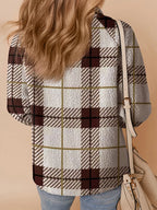 Women's Plaid Thick Fleece Jacket Buttoned Stand Collar Outwear 5bf8ab247970499c9765e3962b4c0221-Max-Origin Trendsi