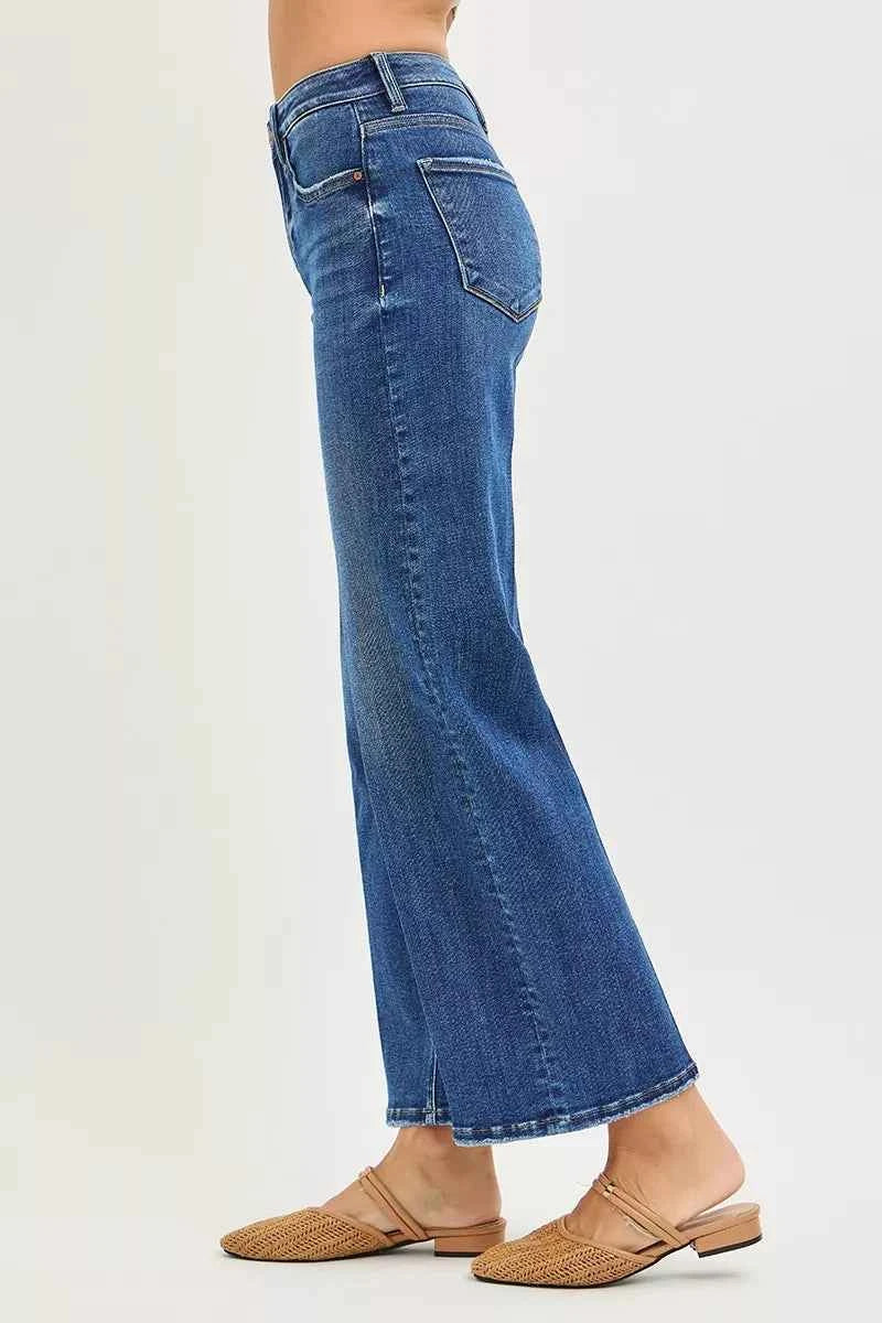 RISEN Tummy Control High Rise Ankle Straight Jeans with Crease Line 5c440f38f66a4e04afc08c88fb25486a-Max-Origin Trendsi