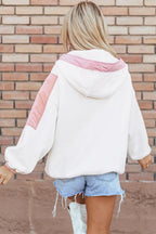 Hoodie Color Block Half Zip Long Sleeve Hooded Sweatshirt 5c48fafd-b65b-46da-888f-113b89d3fbc1-Max Trendsi