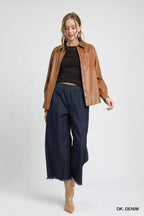 Umgee Womens Wide Leg Jeans Dark Blue Washed Fringe Hem 5c6b0ca7-669e-4fff-a81e-76072af7a95f-Max-Origin Trendsi
