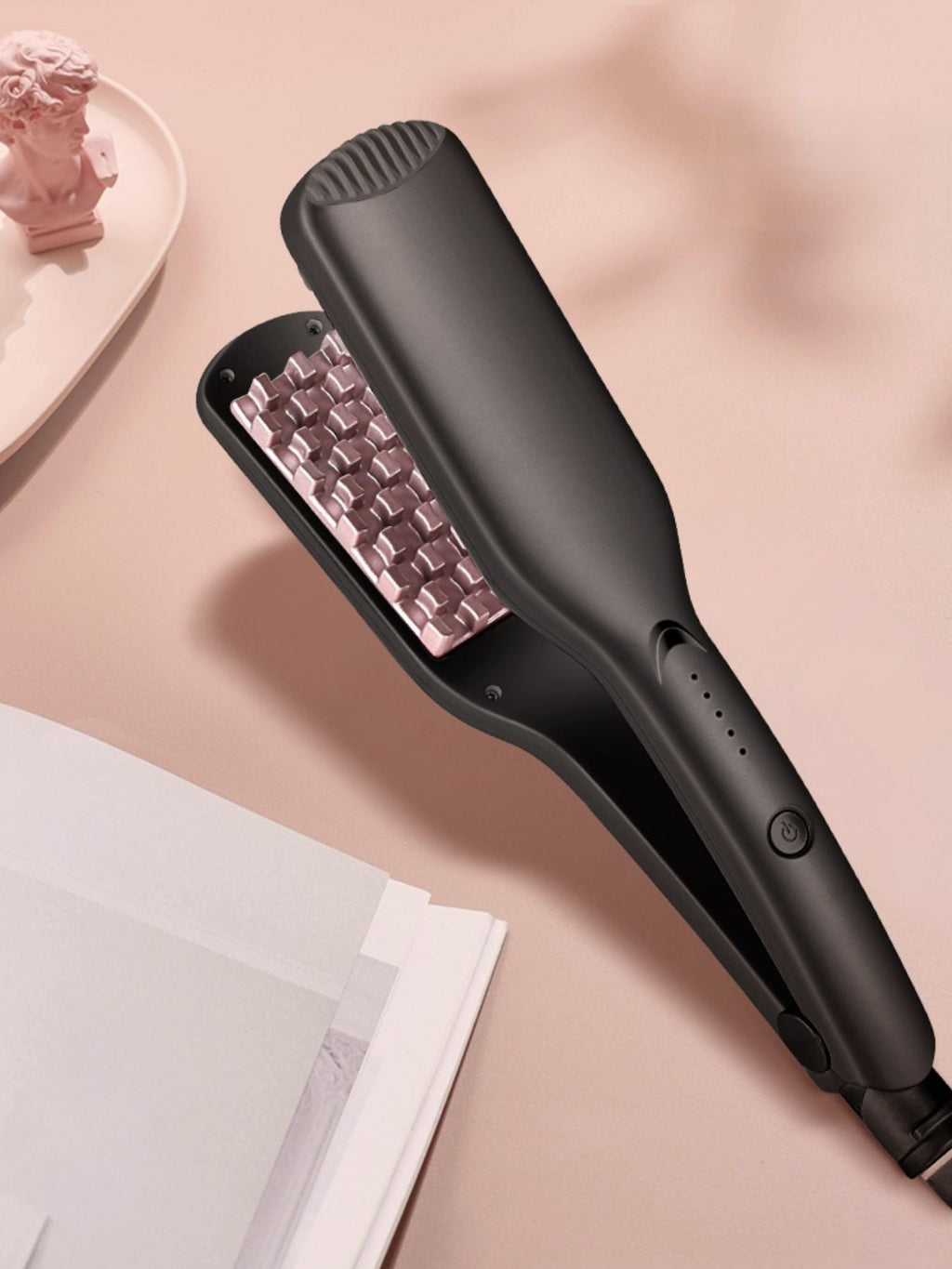 Adjustable Temperature Hair Straightener with Anti-Scald Protection, ABS Material, 1-Piece Set
