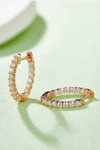Silver Hoop Earrings Moissanite 0.45 Carat 925 Sterling 18K gold-plated Jewelry 5cb60d404ba54fb1999a328ddc6004ac-Max Trendsi