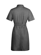 Denim Mini Dress Zip Front Short Sleeve Collared Belted with Pockets 5cc955c6-b102-4431-9f0a-d64ee93e335b-Max-Origin Trendsi