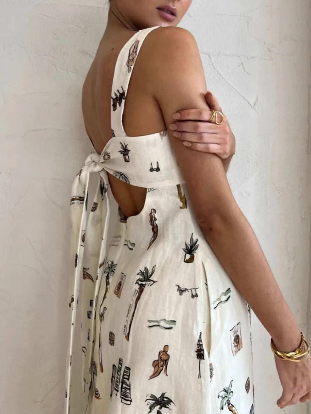 Maxi Cami Dress Beige Summer Printed Square Neck with Pockets Back Tied 5cd70796-0bde-42df-b3ab-c8bfc7cf47fe-Max-Origin Trendsi