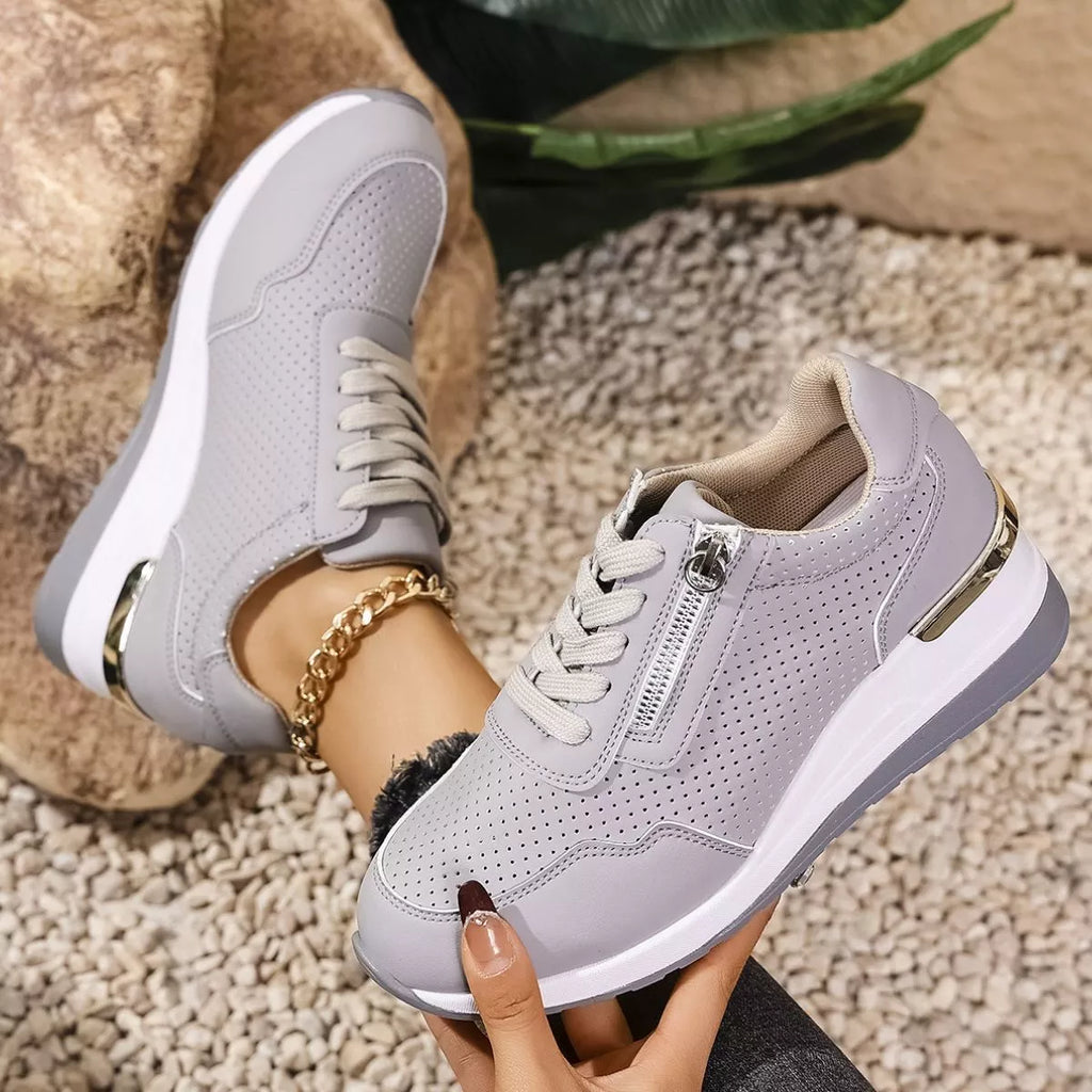 Women Sneakers Lace Up Wedge Mid Heels Pu Leather Shoes 5cdf13ca-12e1-4cf1-91f7-c9268458b08b-Max-Origin Trendsi