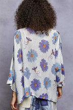 POL Floral Sweater Ivory Blue Round Neck Rolling Edge Knit Top 5d3a2156-6f82-43cd-b476-d057f172238b-Max-Origin Trendsi
