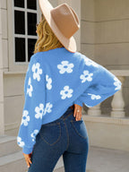 Cardigan Angel Wings Flower Open Front Long Sleeve Knitwear 5d588979-b3f8-4fcf-a41b-88b1b7832260-Max Trendsi