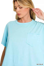 Zenana Exposed Seam Boxy Top