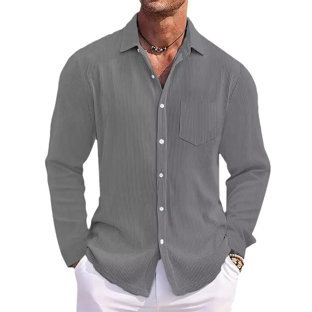 Men's Long Sleeve Shirt Striped Single Breasted Patch Pocket Top S-5XL 5db538b85d394d5188b191c1befc9beb-Max-Origin Trendsi