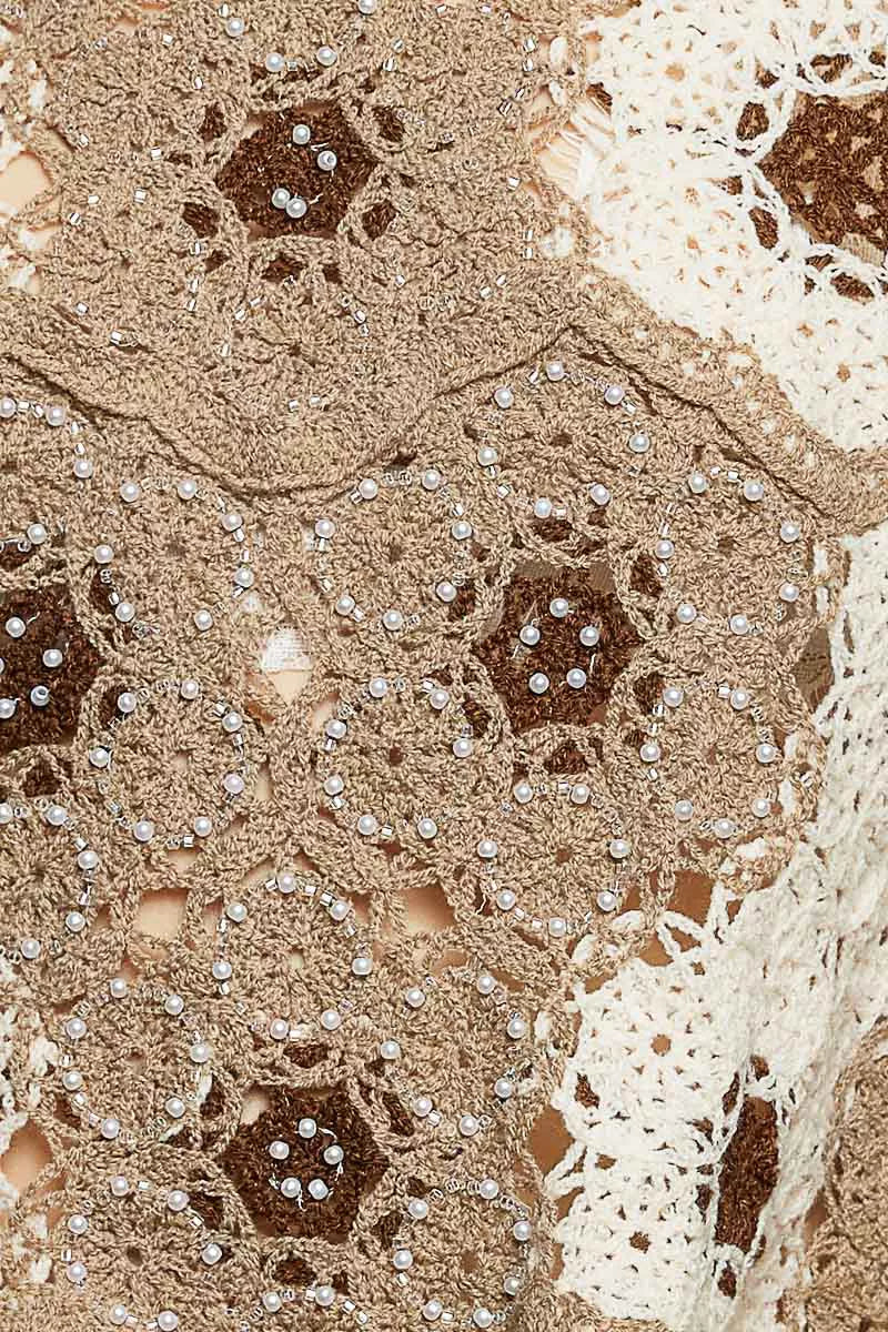 POL Crochet Cropped Top Floral Mocha Weave Pattern with Beads Detail 5de967fc-3c89-4d9d-9906-f2701649e28b-Max-Origin Trendsi