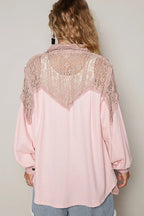 POL Button Up Shacket Blush Pink with Floral Lace Patchwork Long Sleeves 5e1ed67b-333f-479f-989a-ac65344c8515-Max-Origin Trendsi