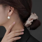 18K Gold-Plated Pearl Earrings with 925 Sterling Silver - One Pair