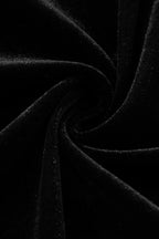 Black Velvet Midi Dress Ruffle Hem Slit V-Neck Buttoned Long Sleeve Dresses 5e679f83-bdc8-4c96-8fb9-c93b0b9d5762-Max Trendsi