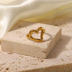 Heart Ring 18K Gold-Plated Gold Stainless Steel Women's Jewelry 5ec555f8-17ae-4952-8c6d-1d9592feadac-Max-Origin Trendsi
