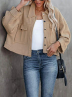 Jacket Button Up Flap Pocket Soft Unlined Long Sleeve Outwear 5ec644f0-8cb8-4ef0-b4f2-0958bbfd9ff6-Max Trendsi