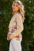 And The Why Sweatshirt USA Stock Double Layered Plaid Contrast Long Sleeve Top 5f52af95-e64e-4989-aa88-b7e3b523a8ac-Max Trendsi