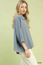 Umgee Women Shirt Oversized Striped Denim Blue Long Sleeve Top 5ff5d7ae-e937-48c7-9a8f-6ce991ca6524-Max-Origin Trendsi