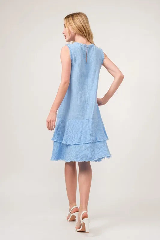 And The Why Tiered Dress Light Blue Washed Fringe Detail Sleeveless 5ffe701437074a5b99ad4376bf7ee440-Max-Origin Trendsi