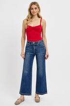 Women's Bootcut Jeans - Dark Wash Tummy Control RISEN USA Denim Pants 608caaa5-bdf6-4bb9-b246-9a15ada263dd-Max Trendsi