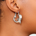 Hoop Earrings 18K Gold-Plated Dolphin Gold Silver Jewelry Silver One Size 60be00aa-d900-4fd8-acba-8a95dac947a5-Max-Origin Trendsi