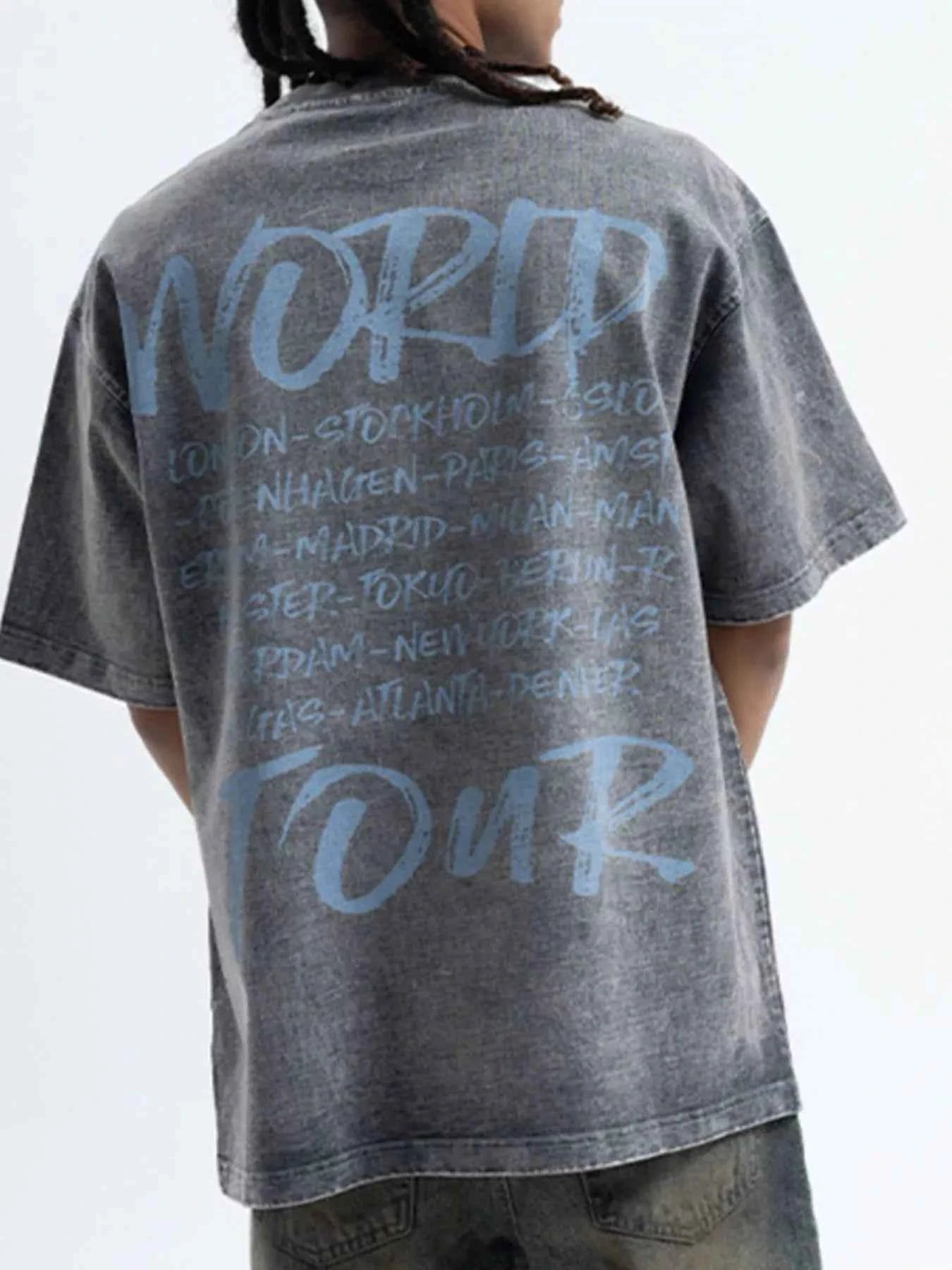 Men's Graphic Oversized Washed T-Shirt