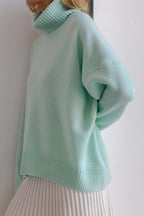 Basic Bae Turtleneck Sweater Viscose Long Sleeve Oversized Knitwear 60d28a01-1931-4506-96da-b25673d3c26d-Max Trendsi