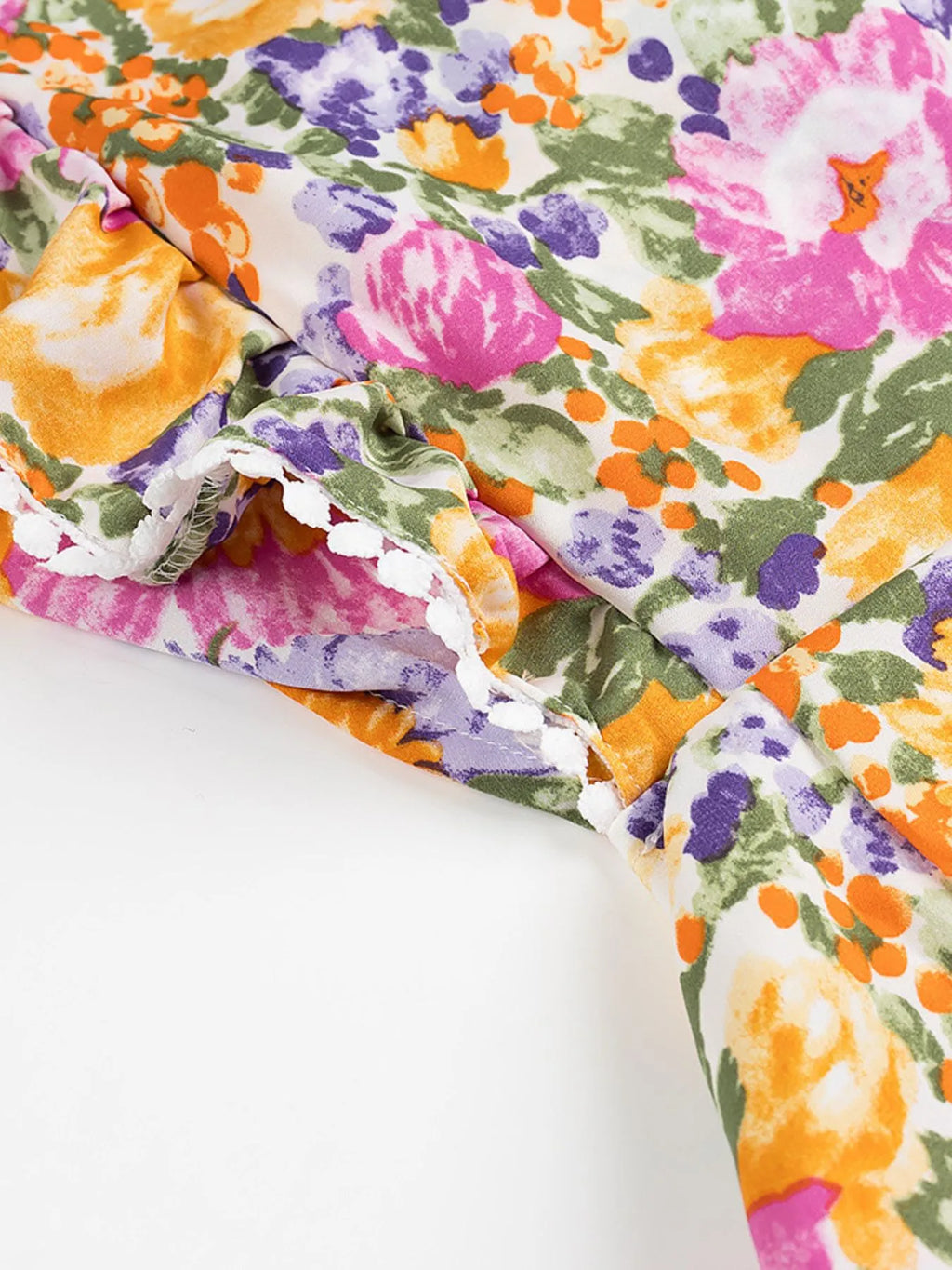 Floral Mini Dress Colorful Print Ruffled Hem Cutout Bow Tied Backless 60da2b5b-3f5d-4b87-a6a7-84d68f5d99ad-Max-Origin Trendsi