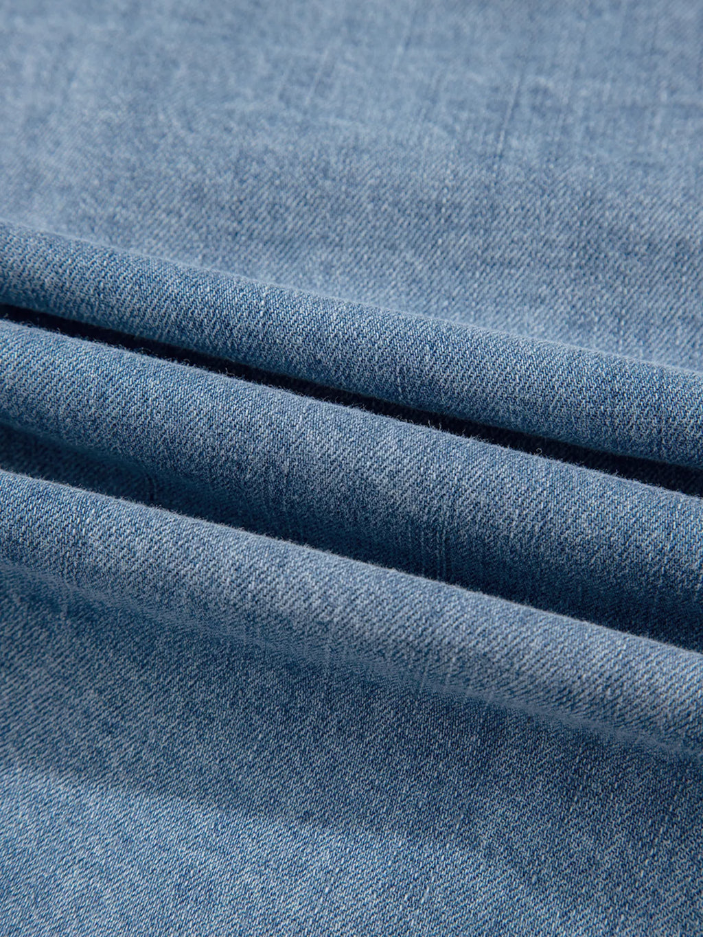 Women's Denim Top Tied Front Puff Long Sleeve Dusty Blue Blouse 6108f9518103461d8a11558254389921-Max-Origin Trendsi