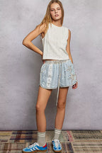 POL Cropped Tank Top Textured Off White Round Neck Blouse 610a69cc-f66d-458f-b687-00dfd41f67ed-Max-Origin Trendsi
