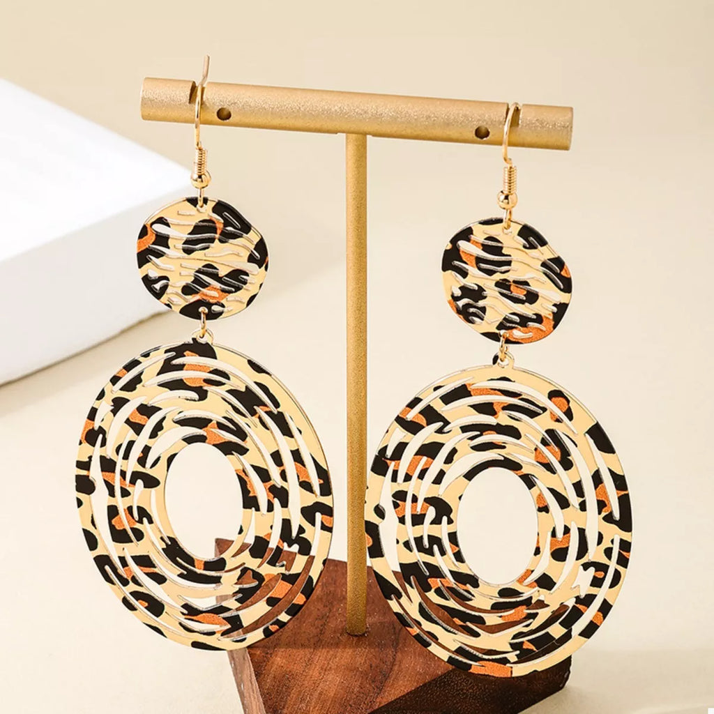 Leopard Print Dangle Earrings Round 18K Gold-Plated Jewelry 61548de5-0568-4e91-87e6-05aa4b661614-Max-Origin Trendsi