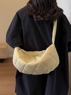 Quilted Polyester Large Crossbody Bag Zipper Hobo Handbags 6195716a-1ffc-4d19-9532-a90f122ffa99-Max Trendsi
