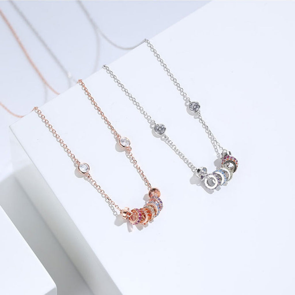 925 Sterling Silver Circle Pendant Necklace